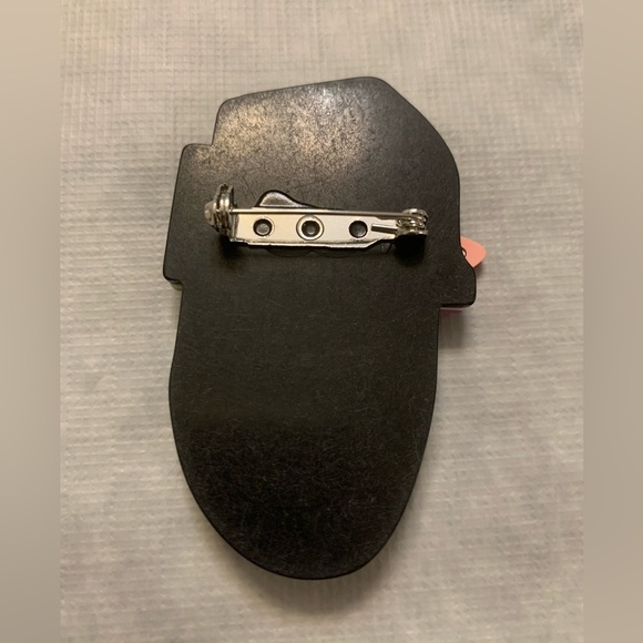 Vibrant Acrylic Geometric Face Brooch/Pin - Picture 2 of 3